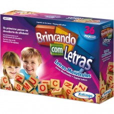 BRINQUEDO PEDAGÓGICO MADEIRA BRINCANDO COM AS LETRAS 36pcs.