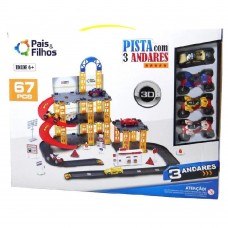 PISTA PARA CARRINHOS PISTA GARAGEM C/3 ANDARES