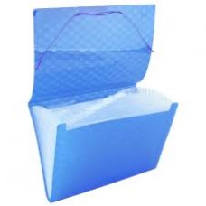 PASTA SANFONA A4 12 DIVISOES POP AZUL ACP