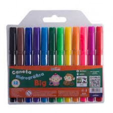 CANETA HIDROGRAFICA 12 CORES BIG LEO&LEO