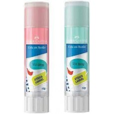 COLA EM BASTAO COLORIDA ROSA 10g FABER CASTELL