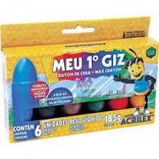 GIZ DE CERA MEU 1º GIZ C/6un ACRILEX