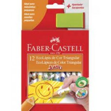 LAPIS DE COR JUMBO 12 CORES + 1 APONTADOR FABER CASTELL