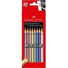LAPIS DE COR 10 CORES METALLIC FABER CASTELL