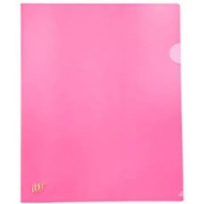 PASTA EM L A4 OFICIO 0,15 ROSA UNIDADE ACP