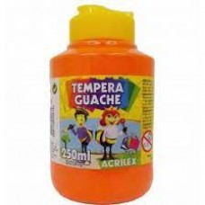 TINTA TEMPERA GUACHE LARANJA  250ml  ACRILEX 