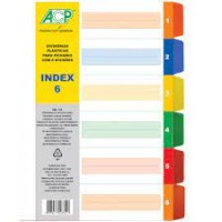 DIVISORIA PLASTICA P/ FICHARIO C/6 DIVISORIAS ACP