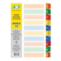 DIVISORIA PLASTICA P/ FICHARIO C/ 10 DIVISOES ACP